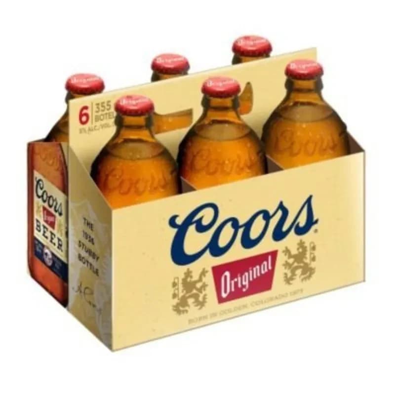 Imagen de PACK CERVEZA COORS ORIGINAL BOTELLIN 6X355ML