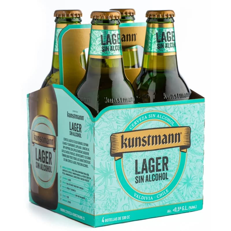 Imagen de PACK CERVEZA KUNSTMANN LAGER SIN ALCOHOL 4X330 cc.