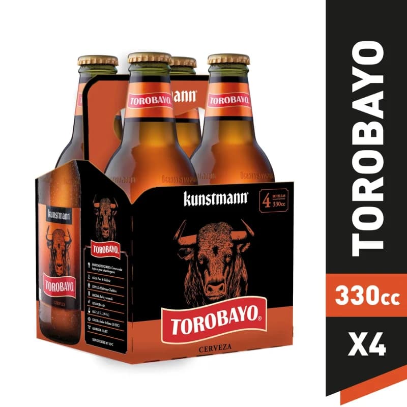 Imagen de PACK CERVEZA KUNSTMANN TOROBAYO 4X330CC