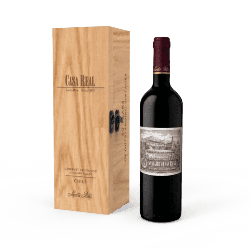 Imagen de VINO CASA REAL RESERVA ESPECIAL CAB. SAUV. 750ml. CAJA MADERA