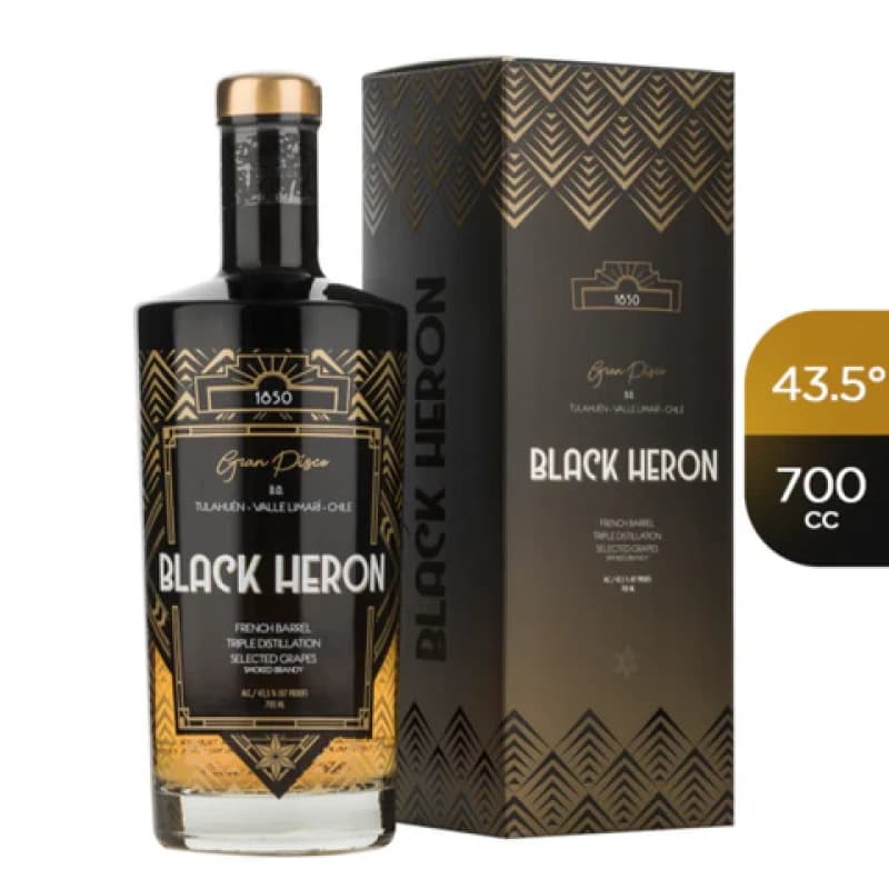 Imagen de GRAN PISCO BLACK HERON 43.5° 700ML